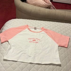 Soft, short sleeve, shirt, pink, and white